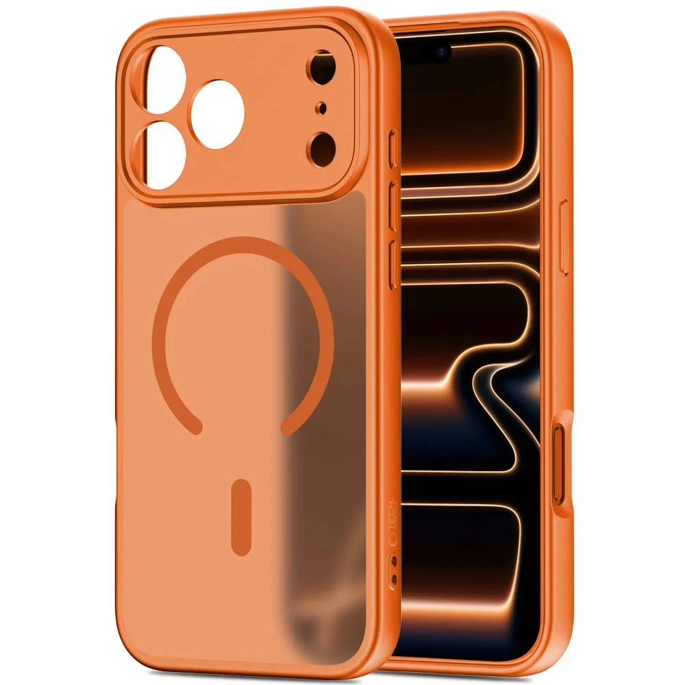 Tech-Protect BasicMag MagSafe kryt na iPhone 17 Pro, oranžový