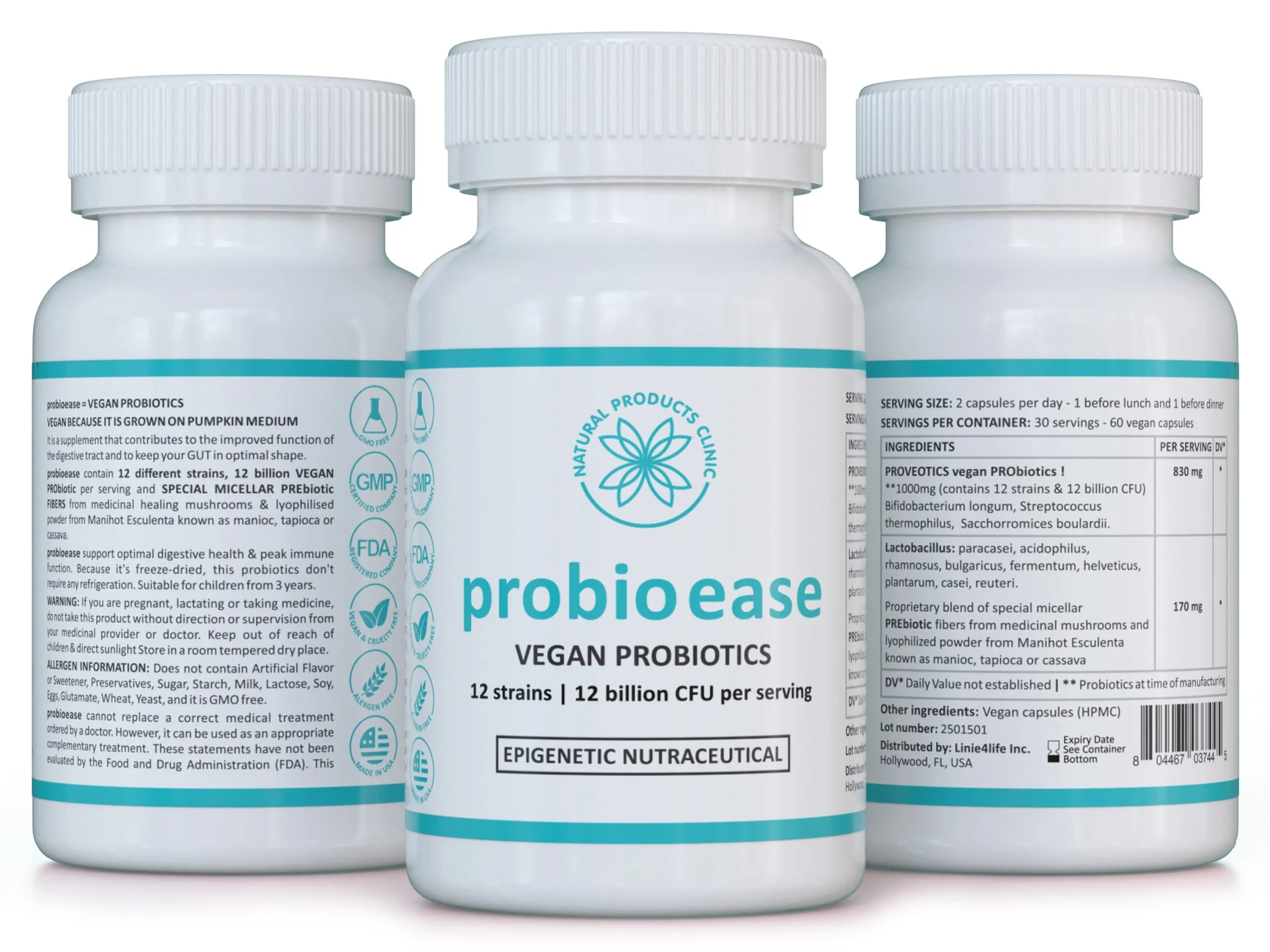 NPC Probio Ease Podpora črevnej mikroflóry 60 kapsúl, probiotiká