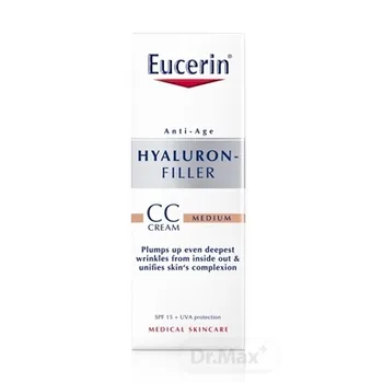 Eucerin HYALURON-FILLER CC krém stredne tmavý 1×50 ml, vyplnenie vrások, krém medium