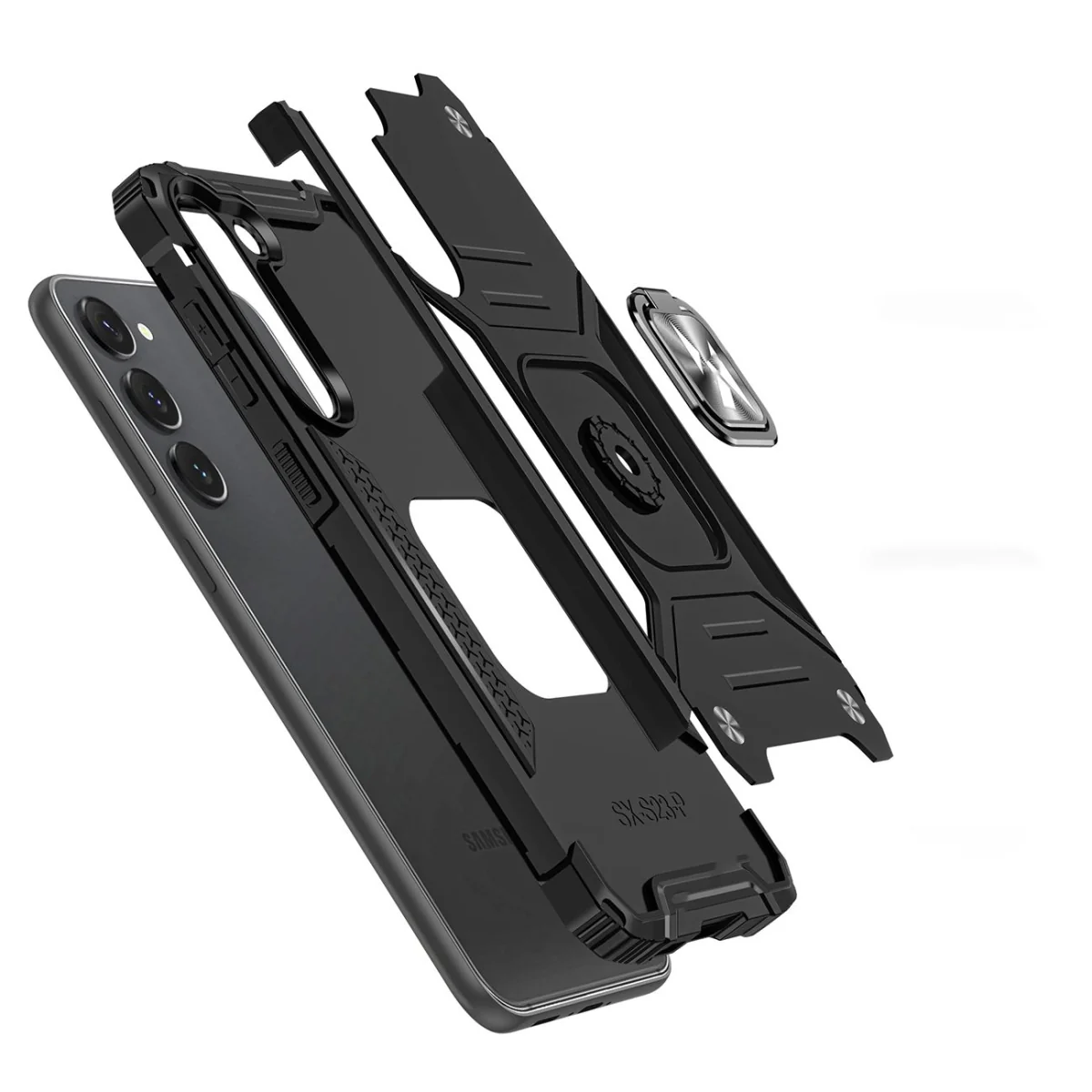 MG Ring Armor kryt na Samsung Galaxy S23 Plus, čierny