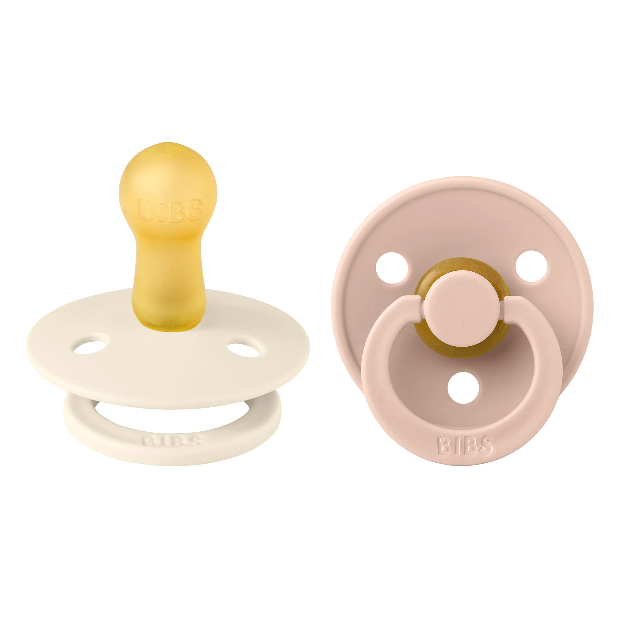 BIBS Colour cumlíky z prírodného kaučuku 2ks veľkosť 2 - Ivory / Blush