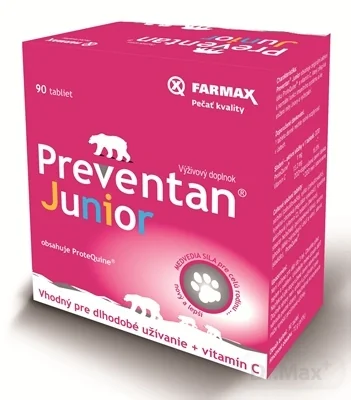 FARMAX Preventan Junior + vitamín C 1×90 tbl, výživový doplnok