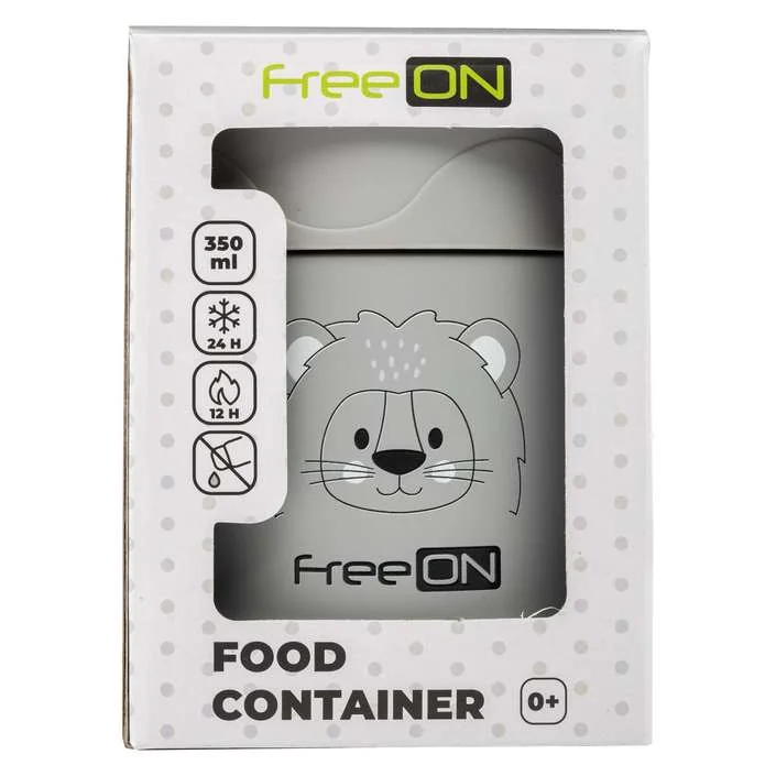 Termobox na jedlo 350ml FreeON - sivý levík