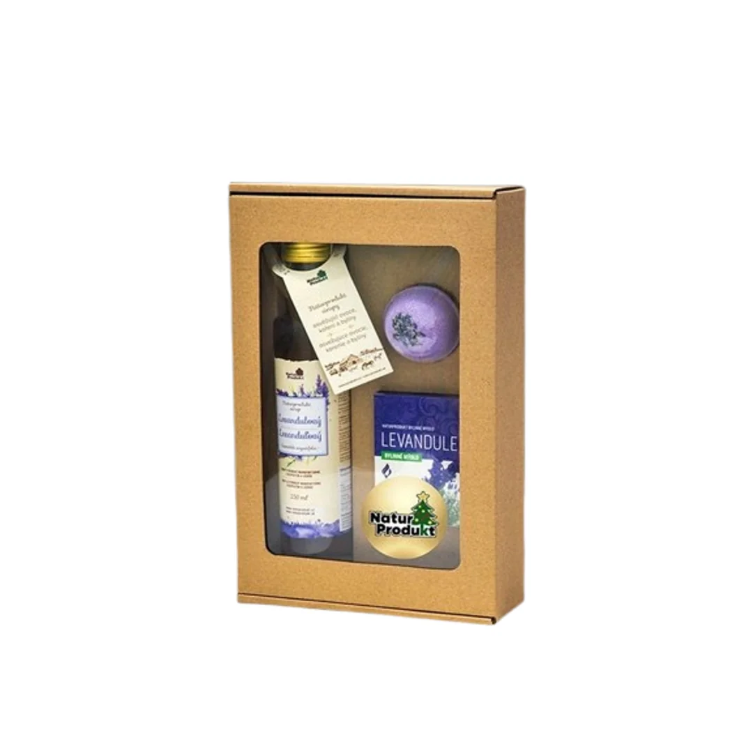 NATURPRODUKT Levanduľa - sirup+mydlo+guľa darčeková sada