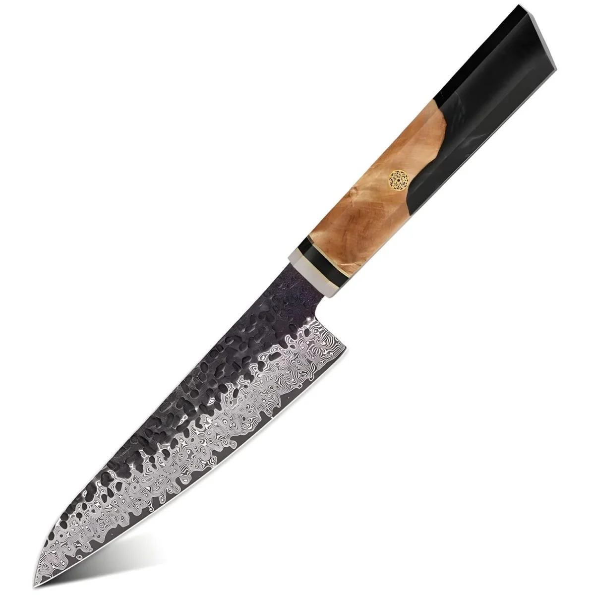 Damaškový kuchynský nôž Airi-Petty/Čierna 29cm, čepeľ 15cm