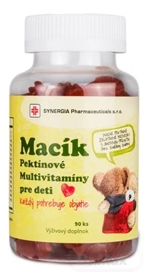 Macík pektínové multivitamíny pre deti 1×90 ks, výživový doplnok