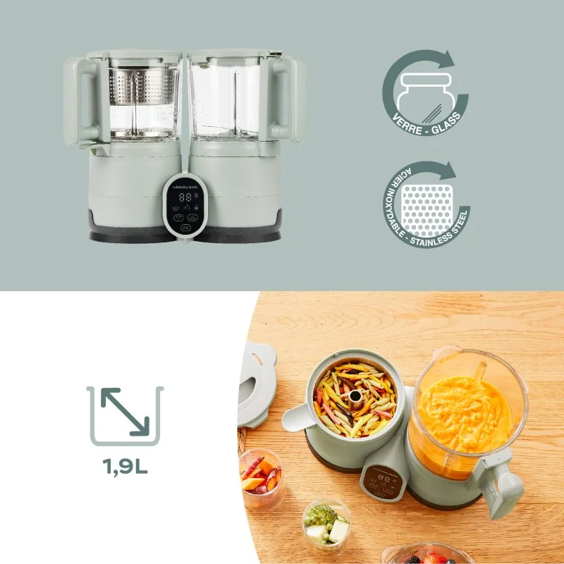 Babymoov multifunkčný prístroj Nutribaby Glass Celadon Green
