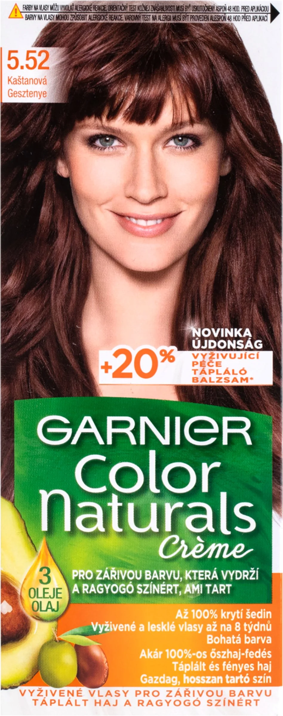 Garnier Color Naturals permanentná farba na vlasy 5.52 Gaštanová 1×1 kus, farba na vlasy