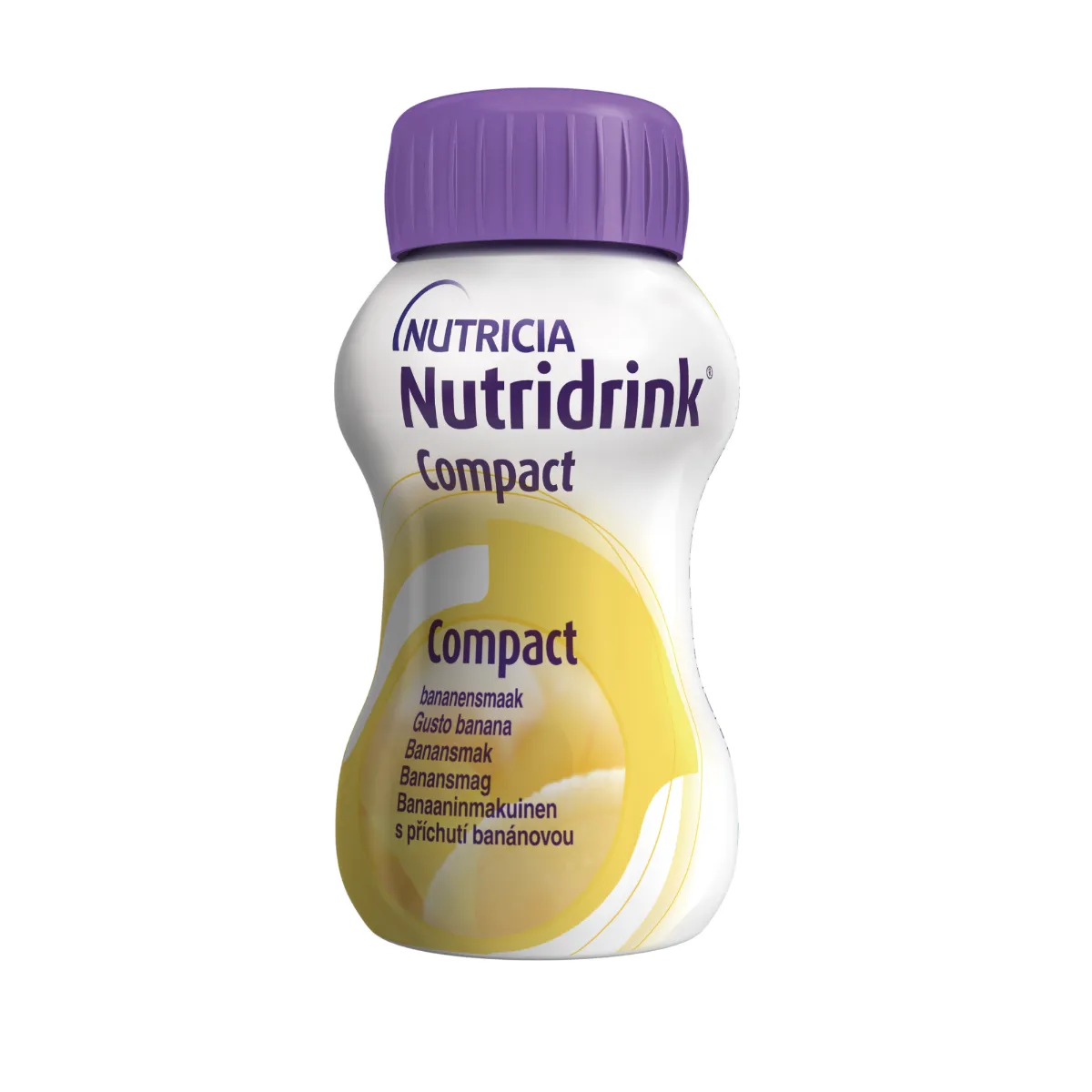 Nutridrink Compact s banánovou príchuťou 4 x 125 ml, nápoj na medicínske účely