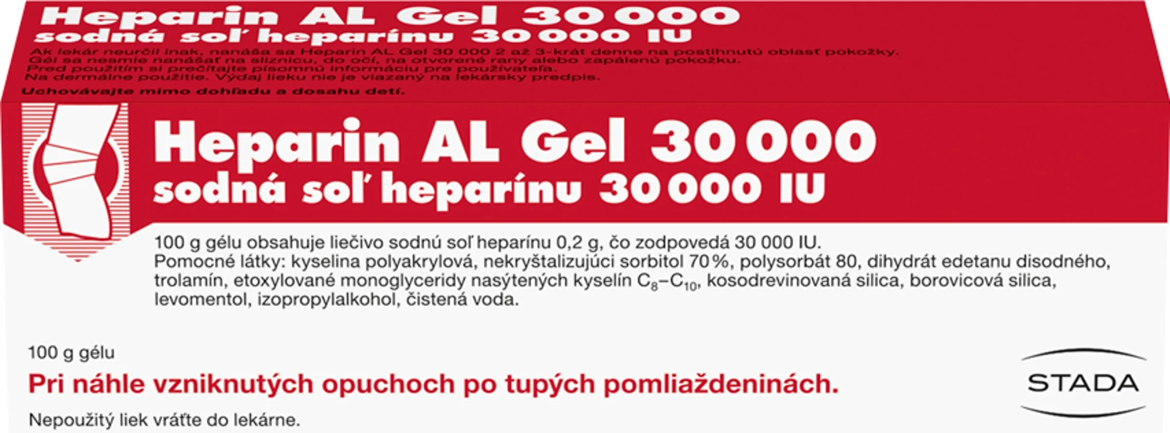Heparin AL Gel 30 000 1×100 g, gél v tube