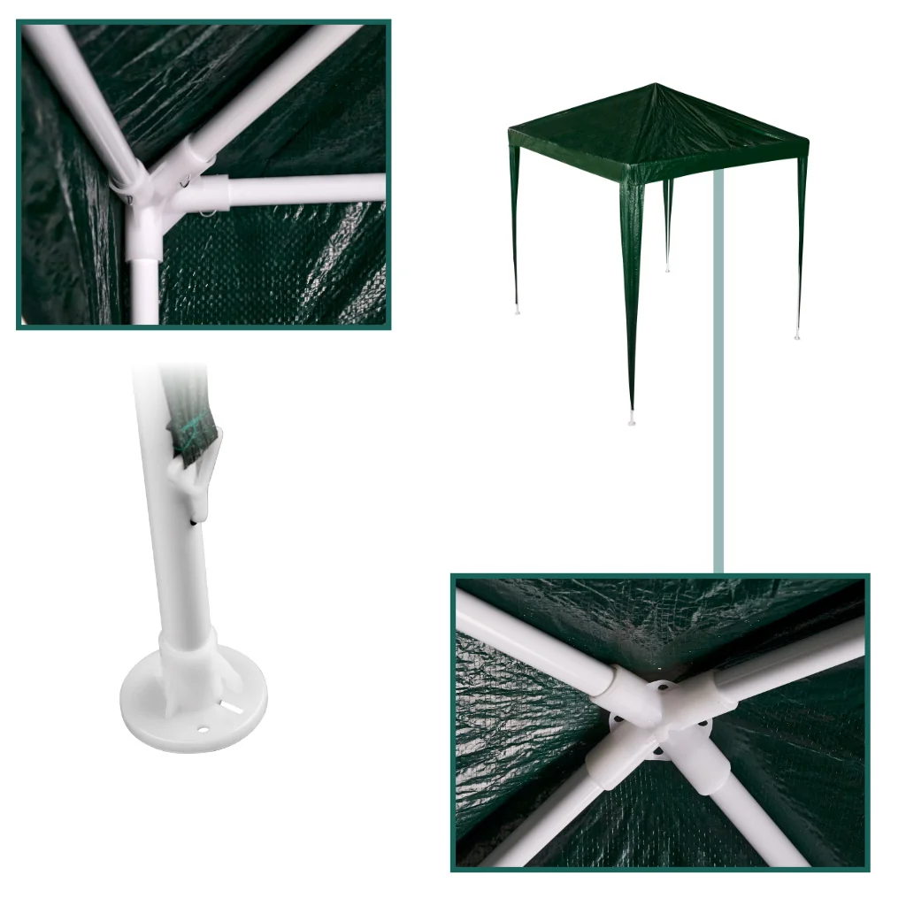 Zelený komerčný pavilónový stan 2 × 2