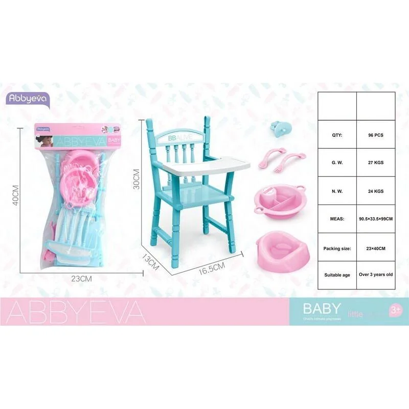 Stolička skladacia pre bábätko s doplnkami 30cm