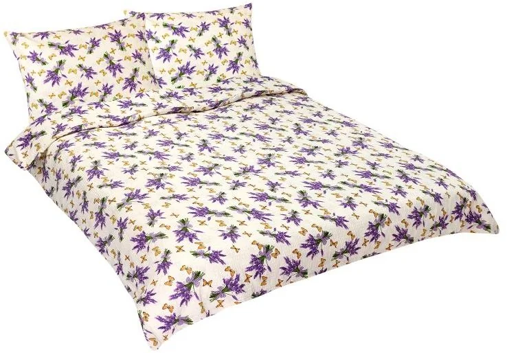 Krepové obliečky F 80/194 levanduľa 1ks 200x220, 2ks 70x90 1×3 ks, krepové obliečky
