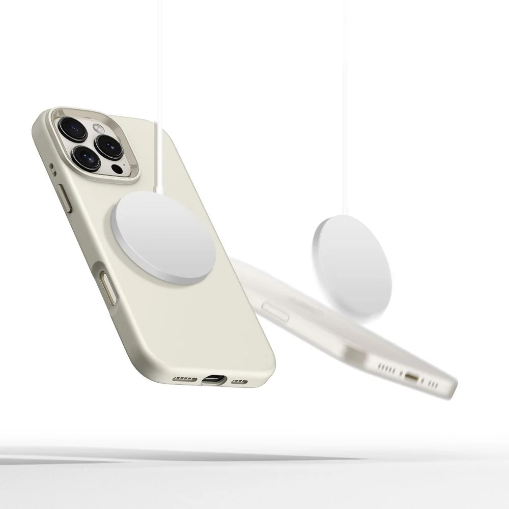 Tech-Protect Silicone Pure MagSafe kryt na iPhone 16 Pro Max, béžový