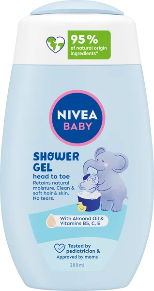 Nivea Baby Sprchovací gél pre celé telo a vlásky 1×200 ml, sprchový gél
