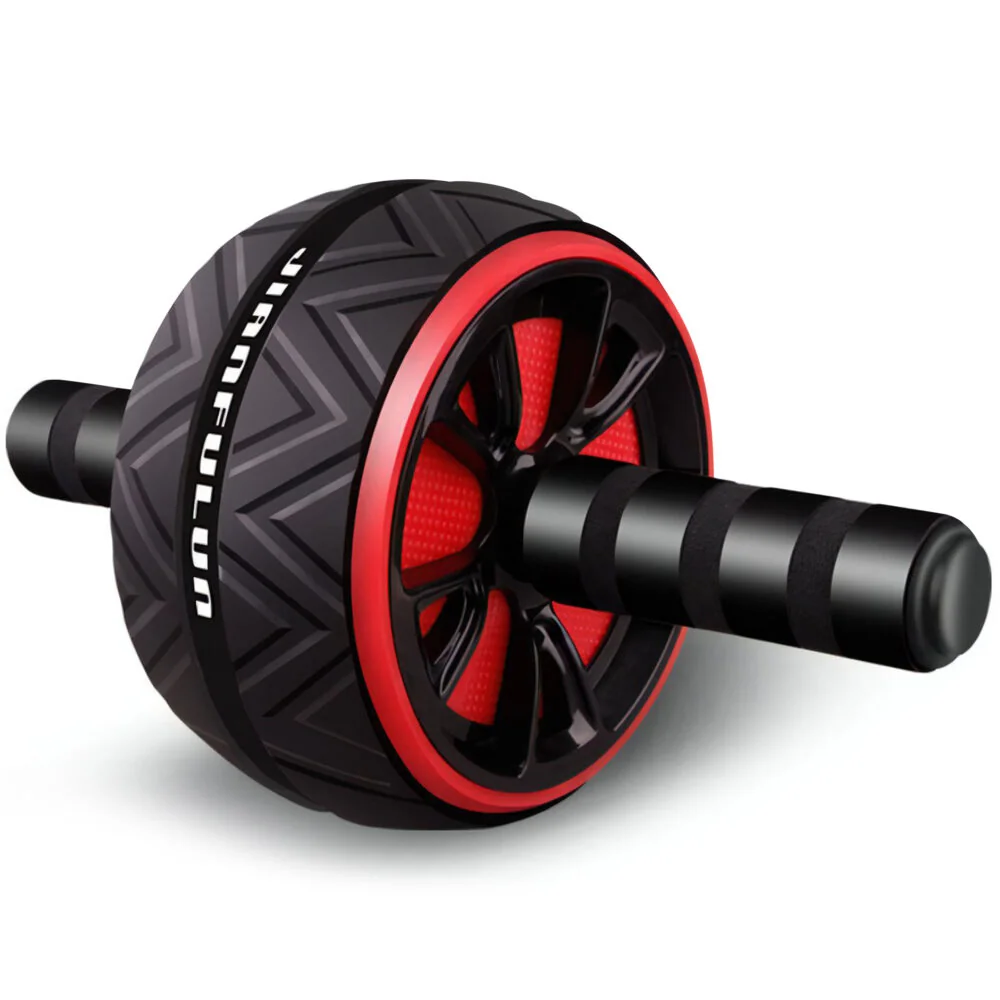 MG FitRoll posilňovacie koliesko + podložka, čierne / červené