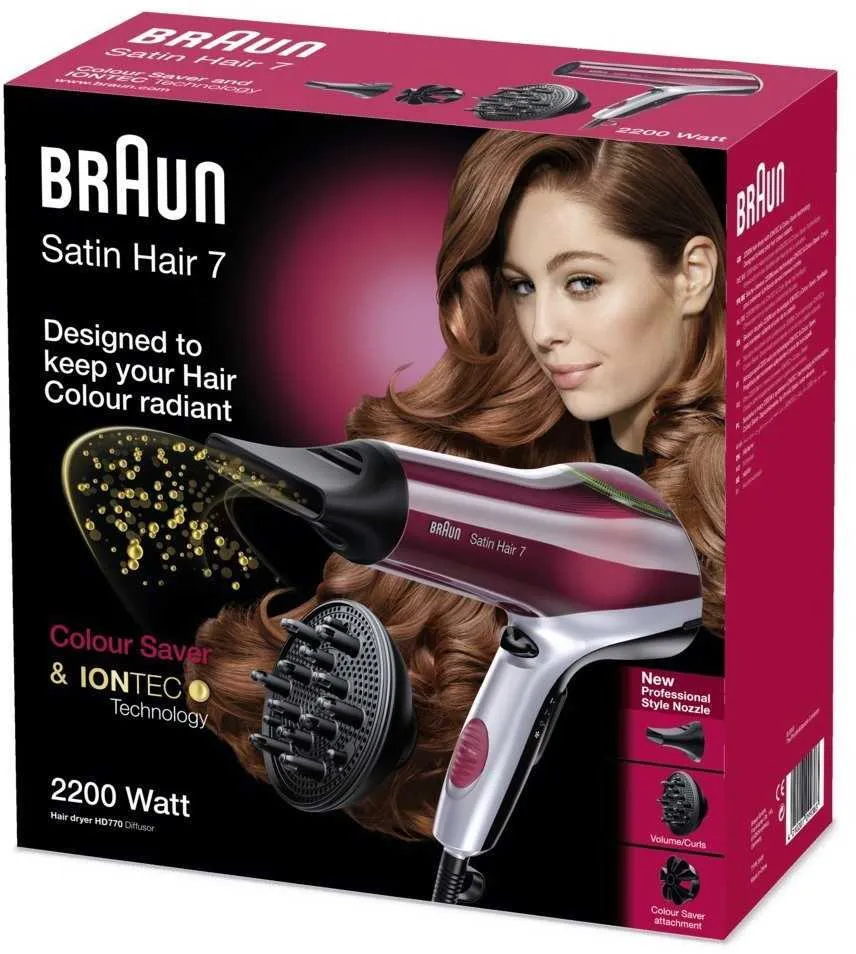 BRAUN Satin Hair 7 - HD 770 Colour Ionic 1×1 ks, Fén