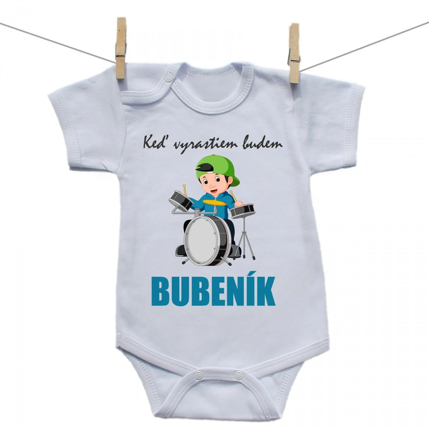 Boodyy Body s krátkym rukávom Keď vyrastiem budem bubeník Veľkosť: 86