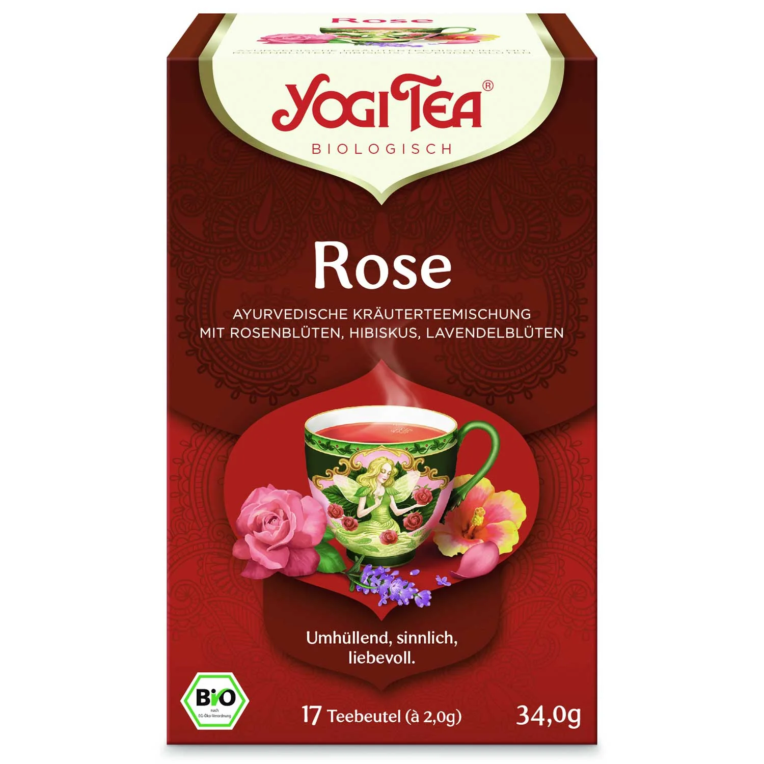 Yogi Tea Rose Tea Tao s ružou 17 x 1,8 g