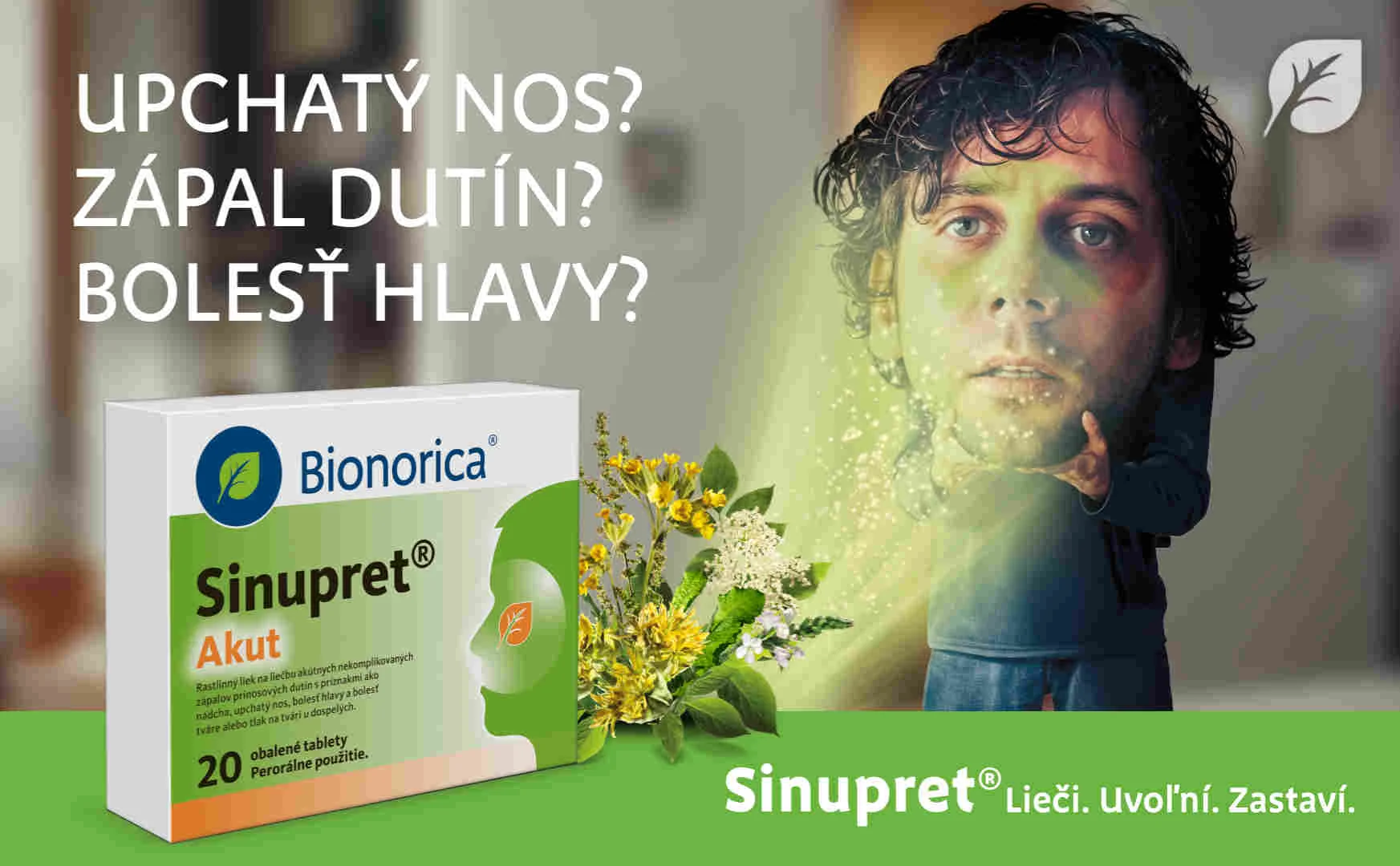 Sinupret Akut 1×20 tbl, liek na hustý hlien