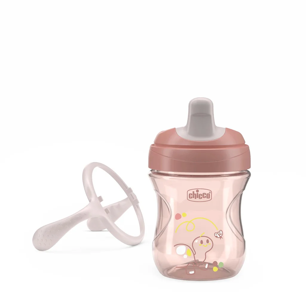CHICCO Hrnček Training s držadlami pink, 6m+ 1x1 ks