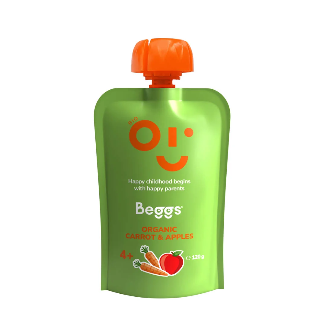 Beggs Mrkva a jablká 1×120 g, zelenino-ovocný príkrm
