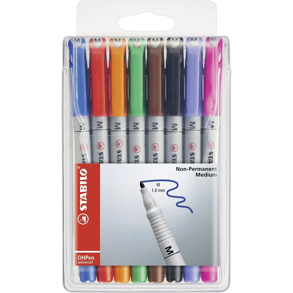 Popisovač OHPen universal 853/8 nepermanentný, sada M hrot, 8 ks v sade