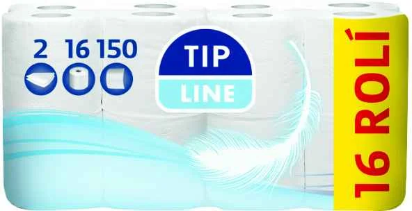 Tip Line Toaletny Papier 16x150utr. 2vr. 1×16 ks, toaletný papier 2 vrstvový