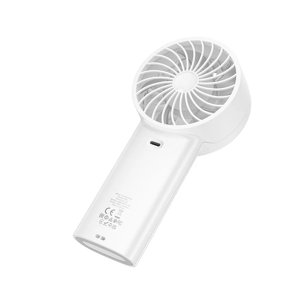 Hoco HX62 ručný / stolný ventilátor, biely