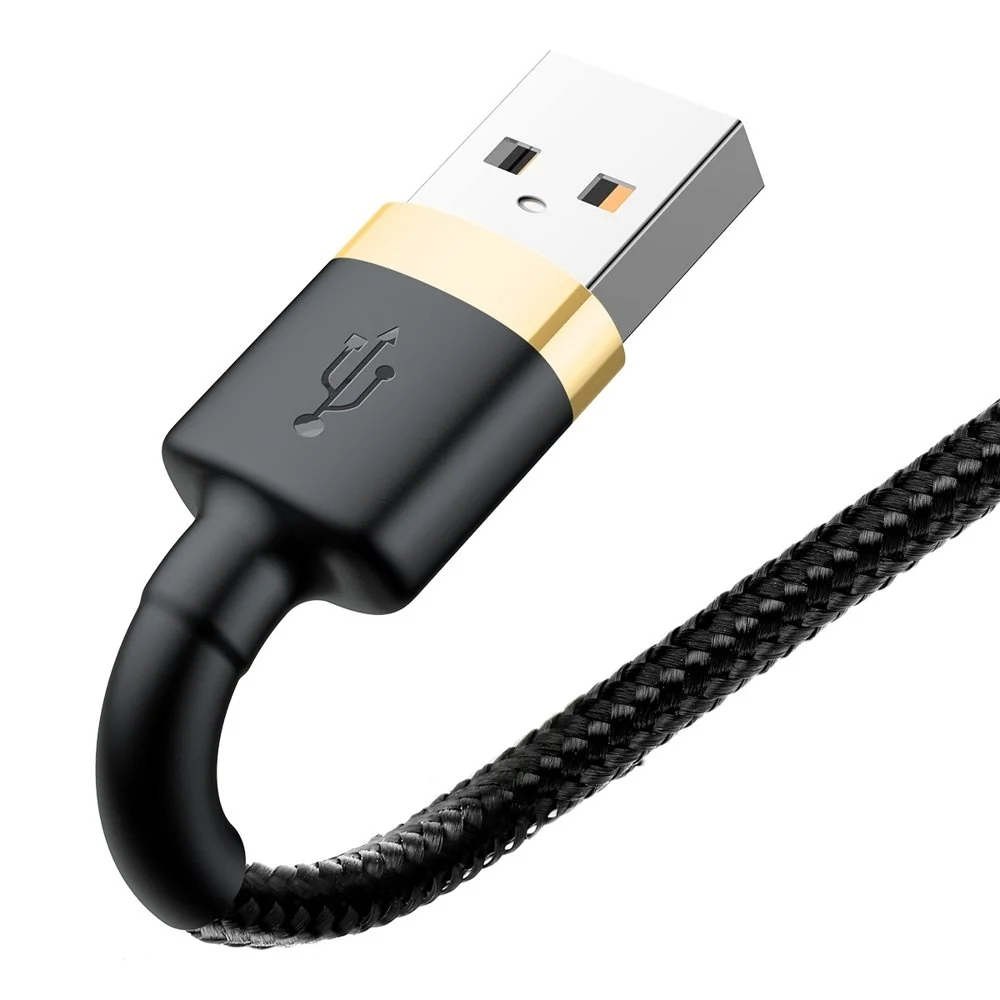 Baseus Cafule kábel USB / Lightning QC3.0 2A 3m, čierny/zlatý