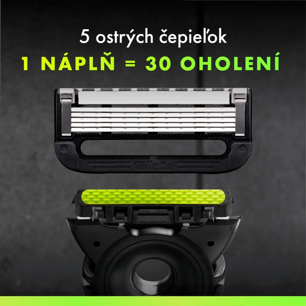 Gillette Labs darčeková sada: pánsky holiaci strojček, hlavica, držiak, gél na holenie, puzdro 1 set