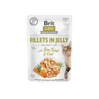 Brit Kapsička Care Cat Fillets In Jelly With Fine Trout & Cod 85g