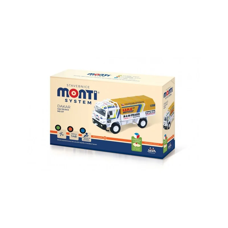 SEVA Stavebnica Monti 7 Rely Dakar Liaz 1:48 v krabici 22x15x6cm