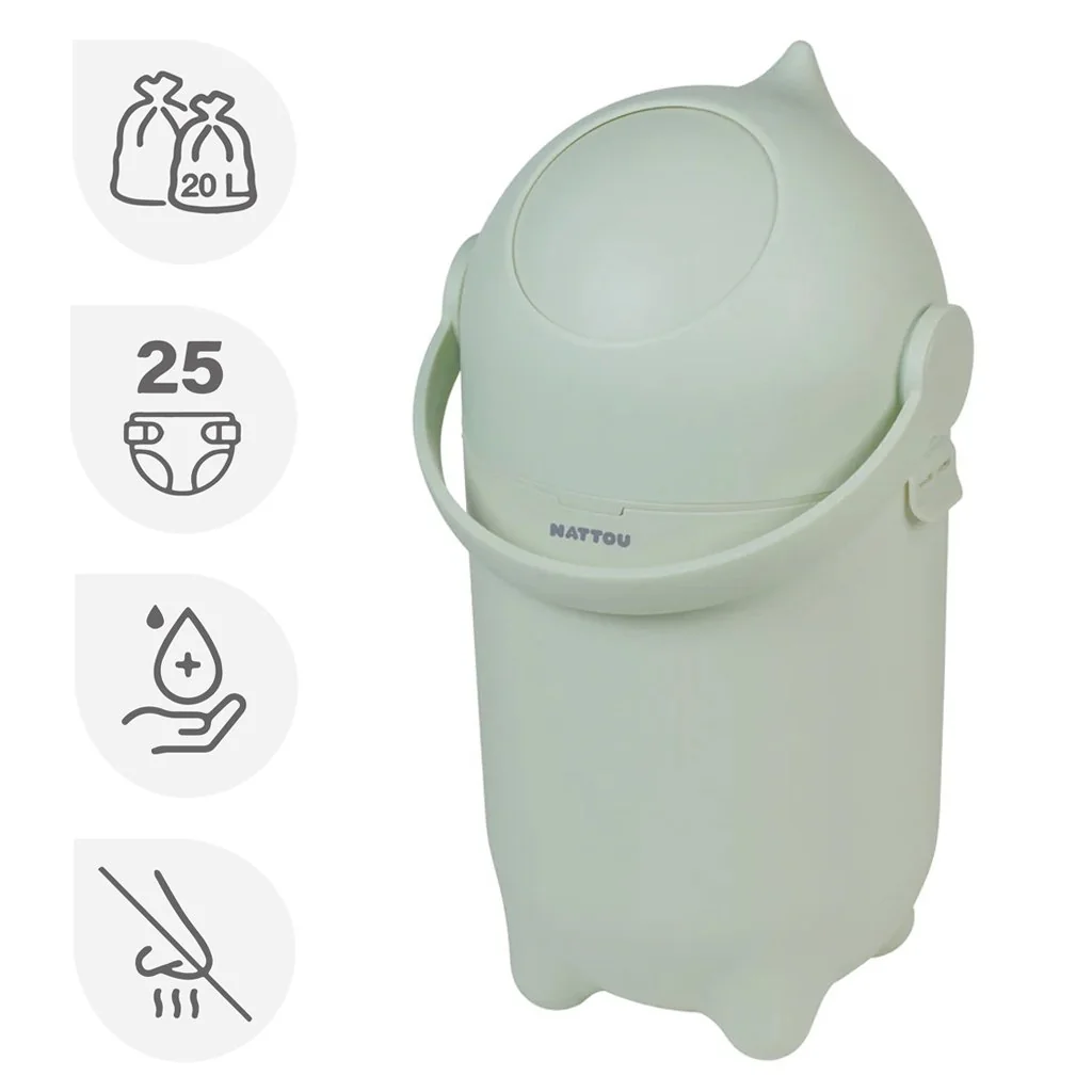 Kôš na plienky Dropy Green 27 cm, 20l