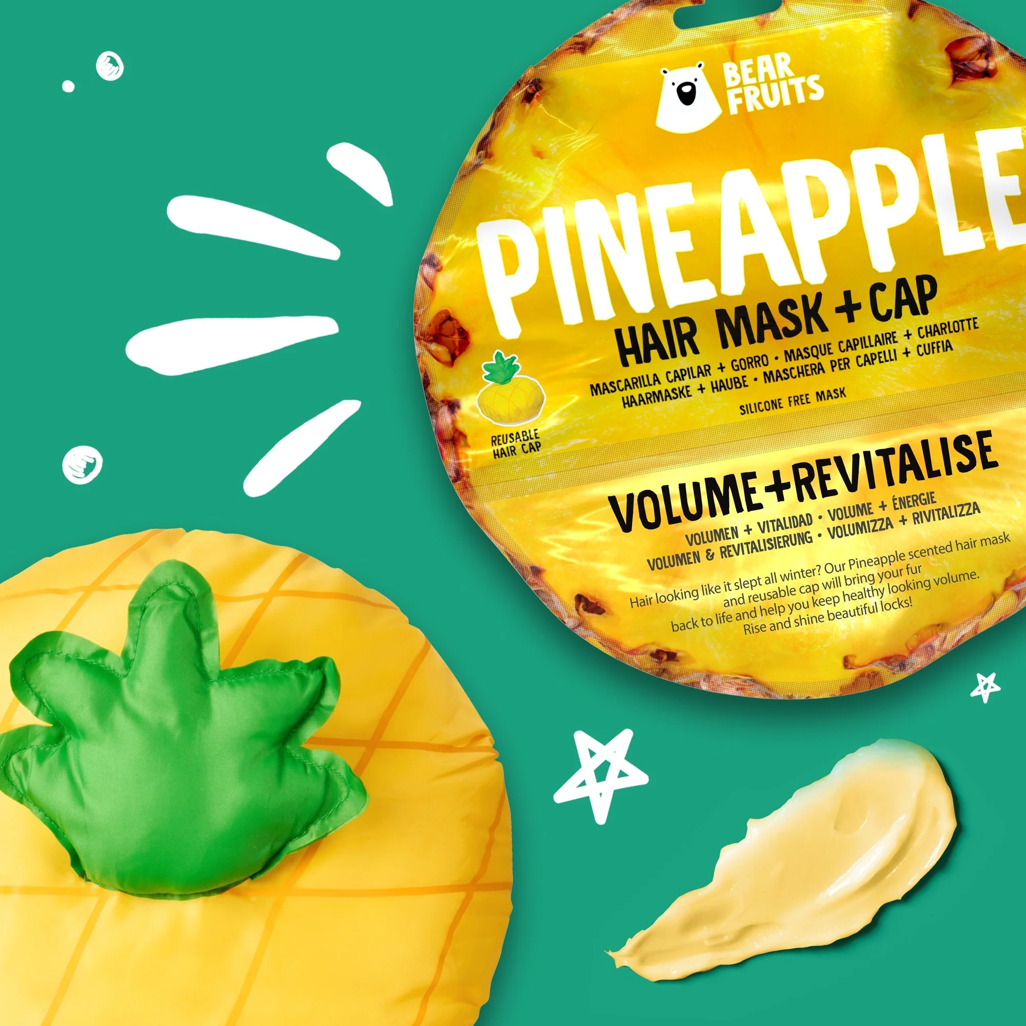 Bear Fruits Maska 20ml Pineapplet 1×20ml, mask na vlasy
