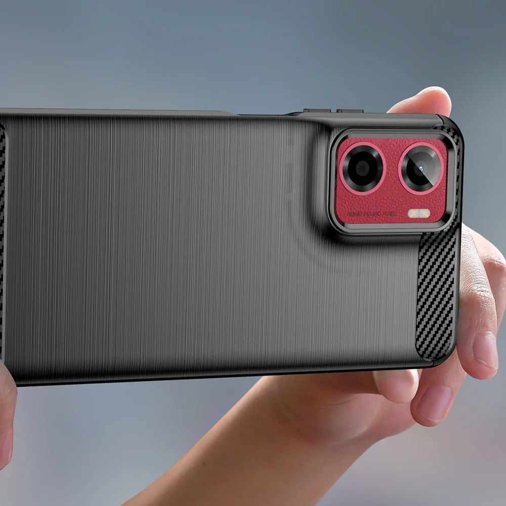 Tech-Protect Carbon kryt na Motorola Moto G05 / E15, čierny