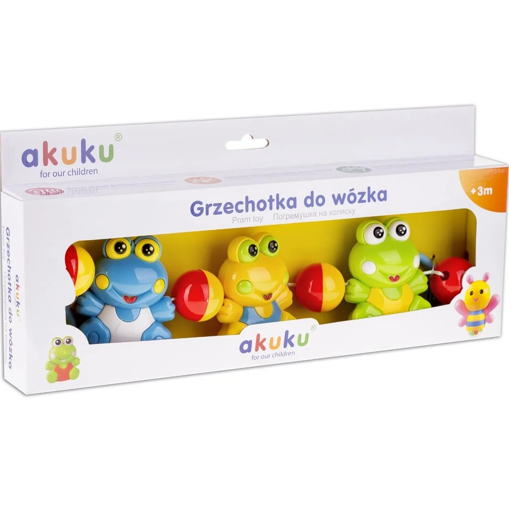 Detská hrkálka do kočíka Akuku žabka , 20C35967