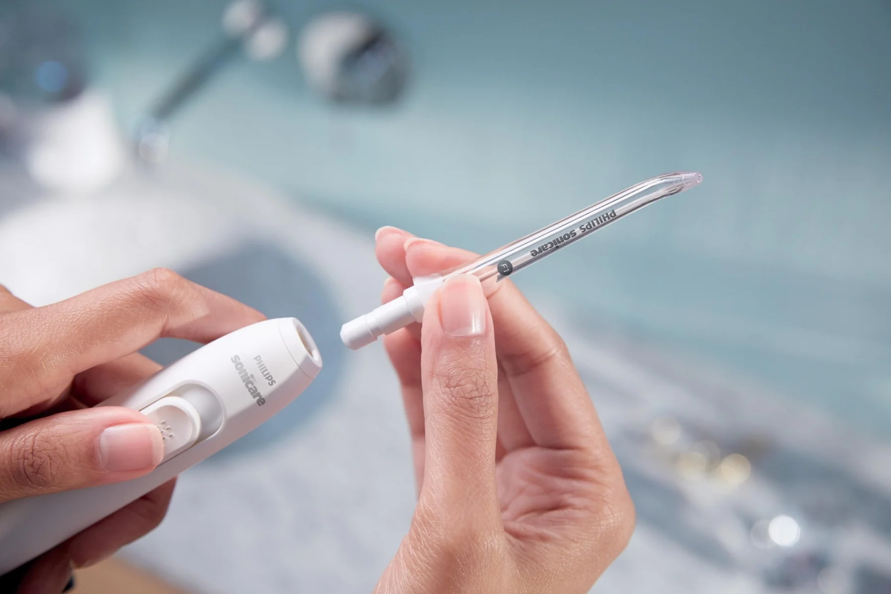 Philips Sonicare HX3042/00, Trysky pre ústnu sprchu 1×2 ks, náhradná hlavica