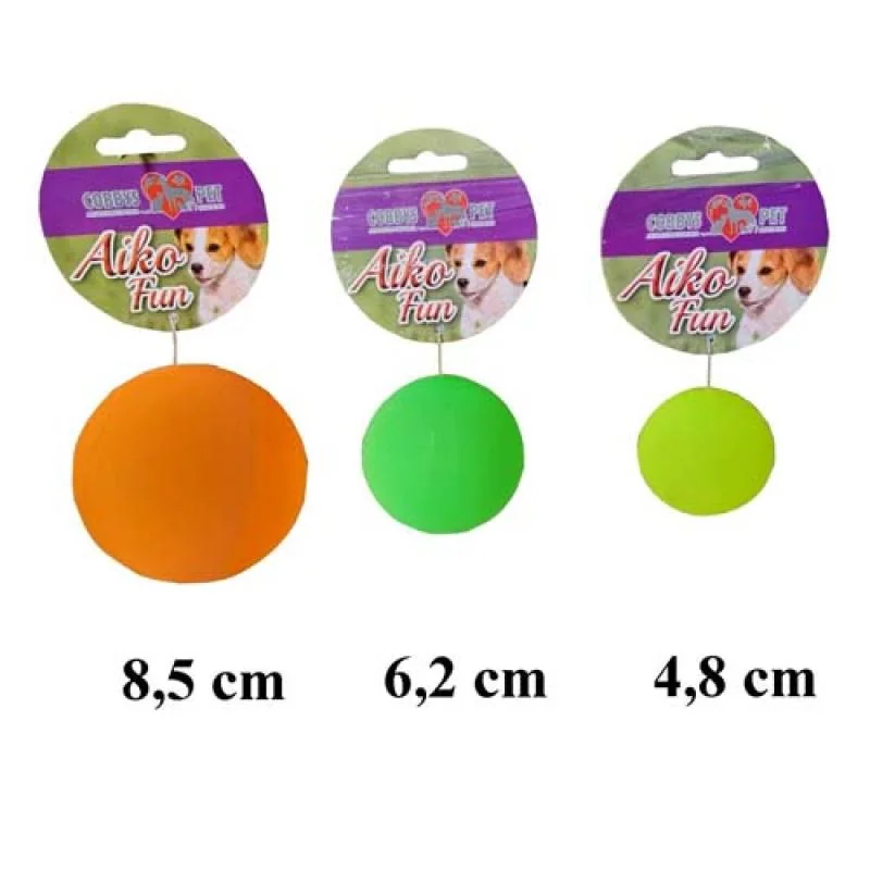 COBBYS PET AIKO FUN Neónová tvrdá lopta 8,5cm hračka pre psov