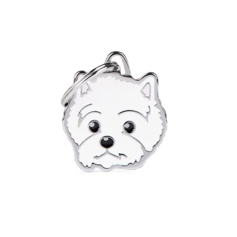 MF WEST HIGHLAND WHITE TERRIER 2,6x2,7cm gravírovateľný prívesok