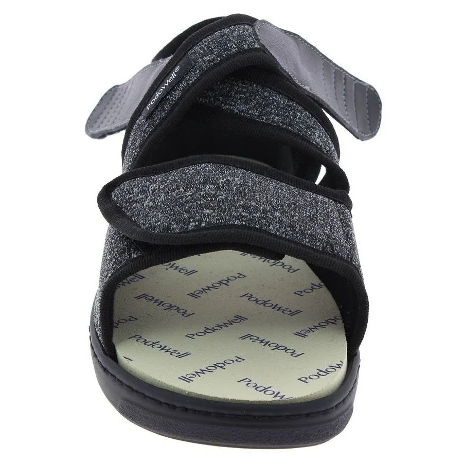 Sandále XILO extraširoké, unisex, šedočierne, veľkosť: 39
