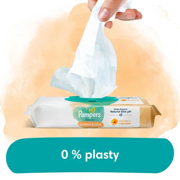 Pampers Harmonie Protect & Care čistiace obrúsky 18×44 ks