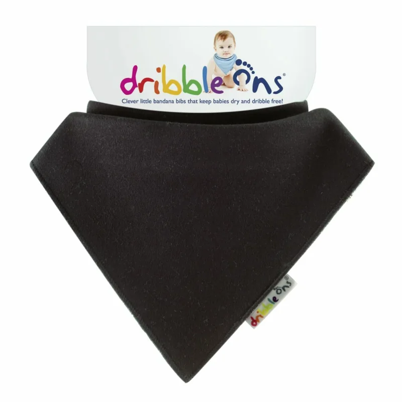 Dribble Ons detský šatkový podbradník Bright Charcoal