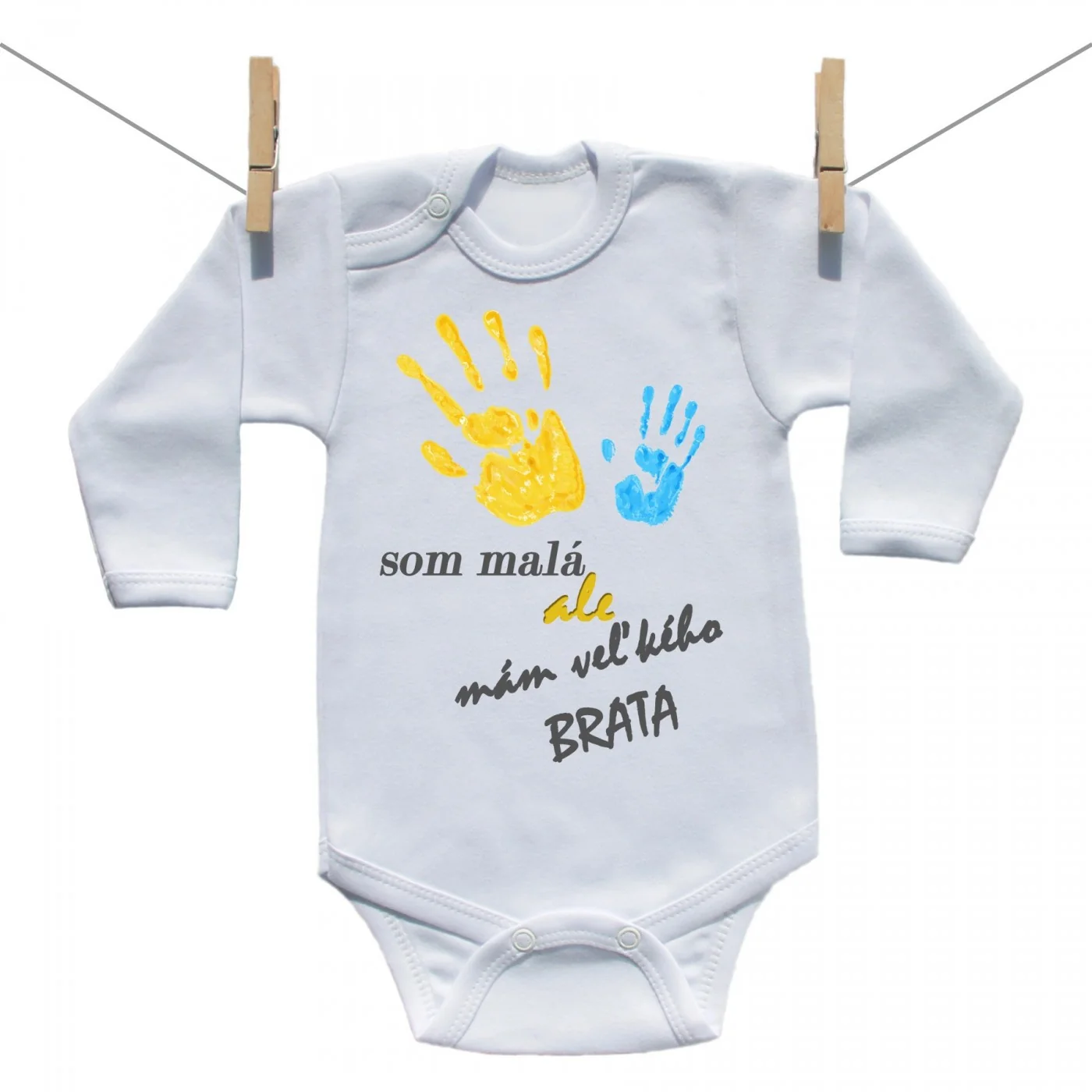 Boodyy Body s dlhým rukávom Som malá ale mám veľkého brata Veľkosť: 98