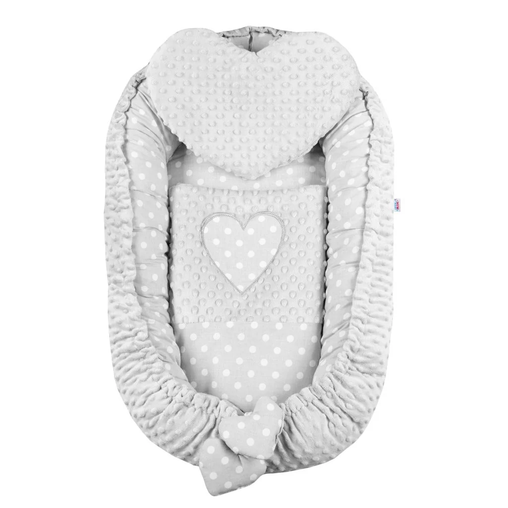 Luxusné hniezdočko s vankúšikom a perinkou New Baby z Minky