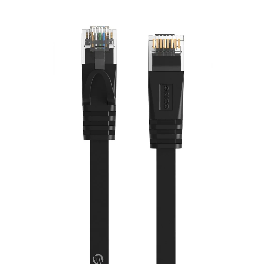 Orico PUG-C7 flat sieťový kábel LAN CAT7 RJ45 3m, čierny