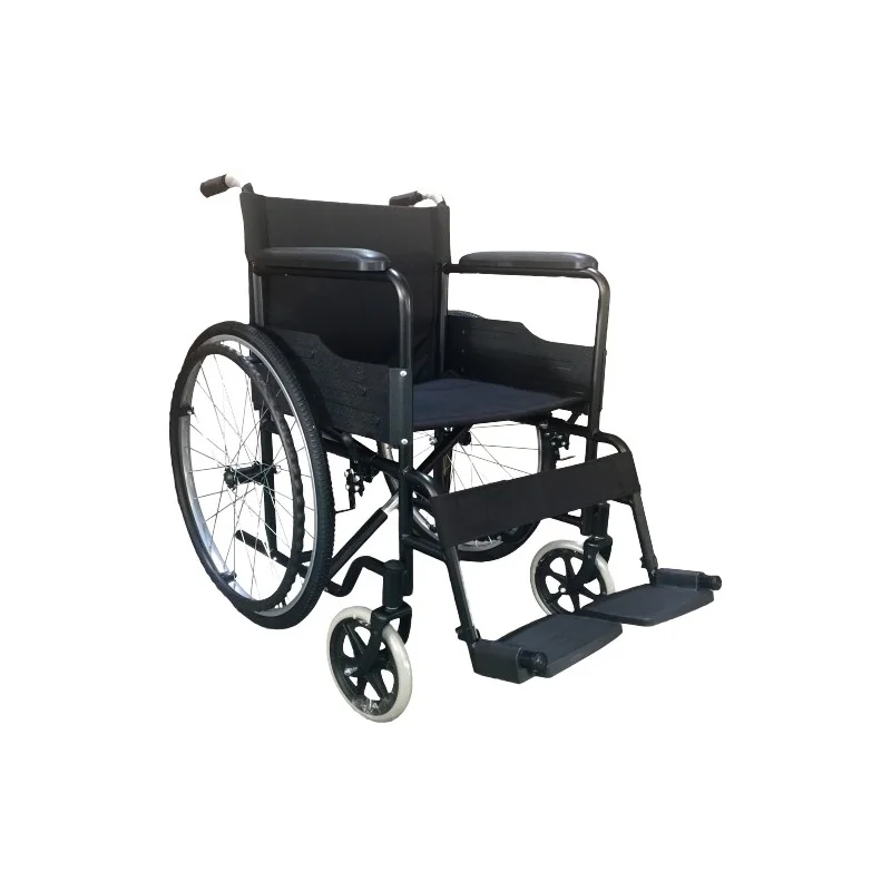 Oceľový invalidný vozík Gabi BME4611, šírka sedadla 45 cm, čierny