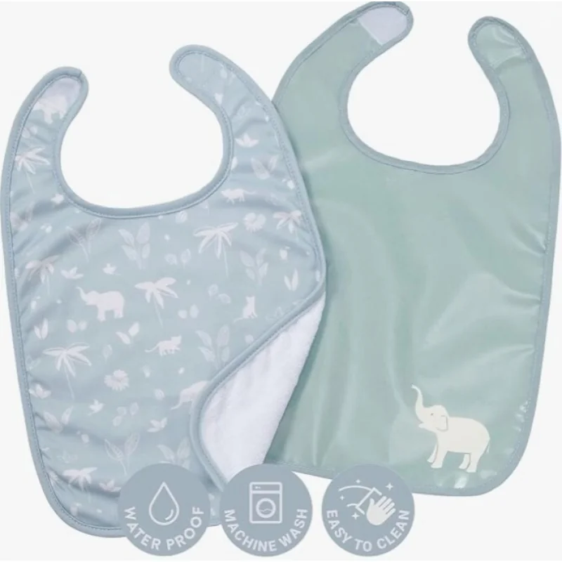 Baby to Love Mäkké nepremokavé podbradníky Green Tropics 2 ks, BTL304065