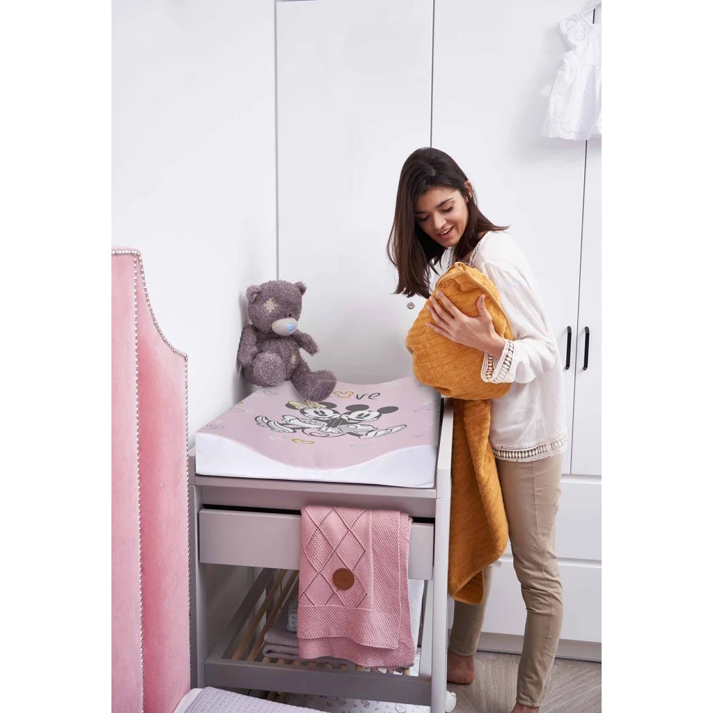 Podložka prebaľovacia mäkká COSY (50x70) Disney Minnie&Mickey Pink