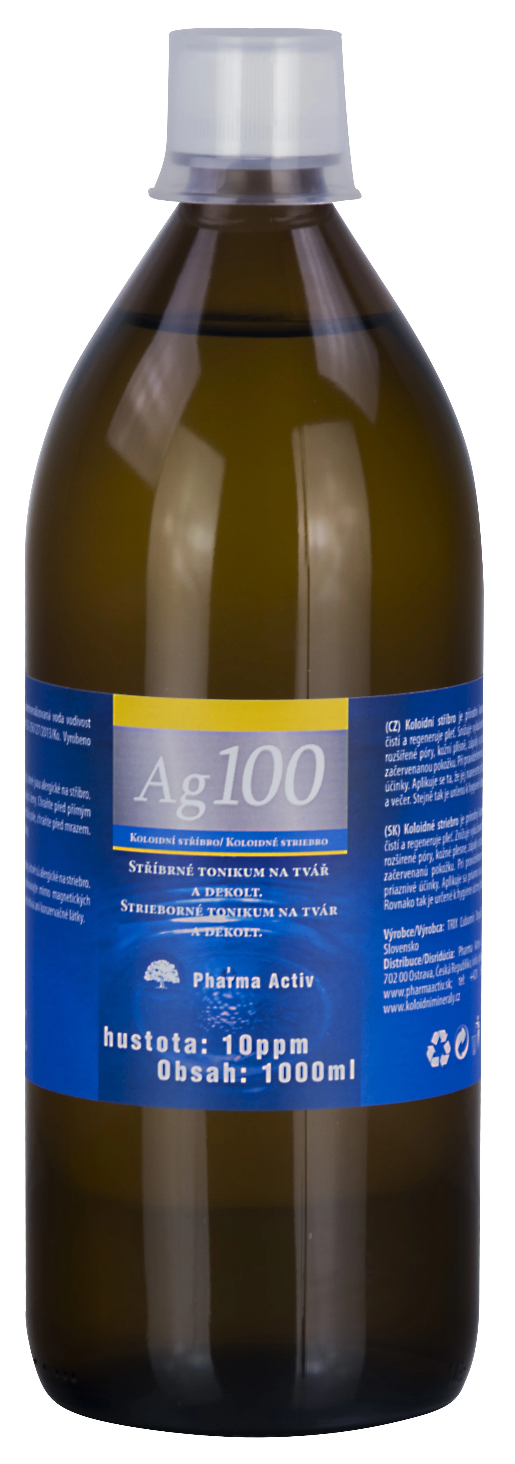 Koloidné striebro Ag100 10ppm 1000 ml